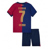 Dres Barcelona Ferran Torres #7 Domáci pre deti 2024-25 Krátky Rukáv (+ trenírky)